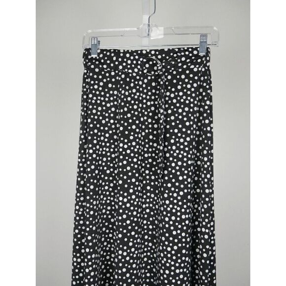 NY Collection Petite Printed Belted Maxi Polka Dots Skirt PS - Picture 3 of 9